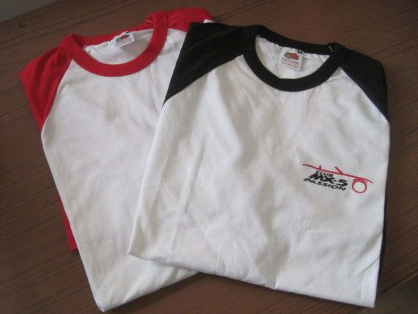 T-shirt Blanc&Noir ou Blanc&Rouge MX5 Passion